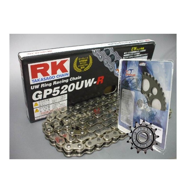 KIT CATENA UW-R RK 520 + CORONA + PIGNONE CHIARAVALLI