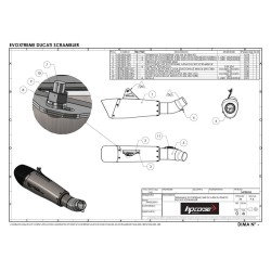 TERMNALE HP CORSE EVOXTREME 260 SATIN DUCATI SCRAMBLER