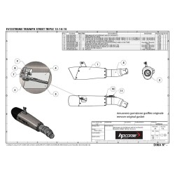 TERMNALE HP CORSE EVOXTREME 310 SATIN TRIUMPH STREET TRIPLE 2013-2015