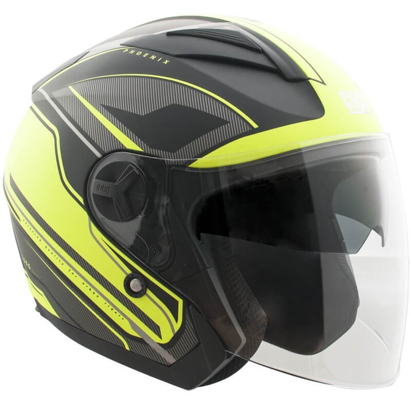 CASCO JET CGM PHOENIX giallo e nero